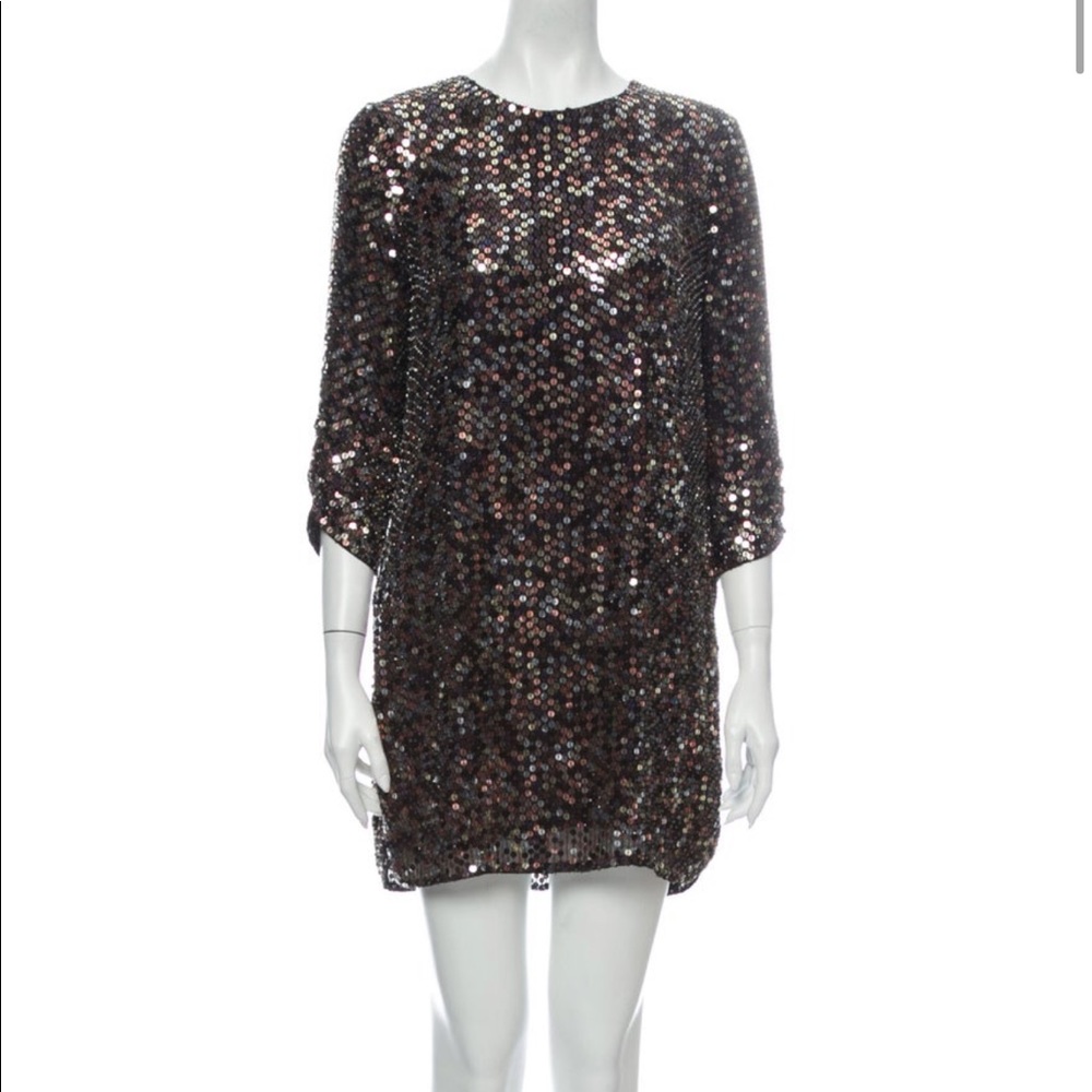 Parker NYE Silk Sequin Mini Dress. Size XS
